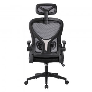 woo-46876 BF3050 ΠΟΛΥΘΡΟΝΑ ΓΡΑΦΕΙΟΥ- ΔΙΕΥΘΥΝΤΗ, MESH ΜΑΥΡΟ, ΜΠΡΑΤΣΑ UP-DOWN