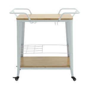 woo-46977 RELIX TROLLEY BAR-PRO ΜΕΤΑΛΛΟ ΒΑΦΗ ΑΣΠΡΟ, MDF ΑΠΟΧΡΩΣΗ ΦΥΣΙΚΟ