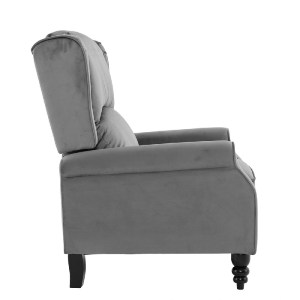 woo-47196 SIMPLE RELAX ΠΟΛΥΘΡΟΝΑ ΜΠΕΡΖΕΡΑ ΣΑΛΟΝΙΟΥ, ΚΑΘΙΣΤΙΚΟΥ, ΥΦΑΣΜΑ VELURE ΓΚΡΙ