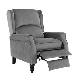 woo-47198 SIMPLE RELAX ΠΟΛΥΘΡΟΝΑ ΜΠΕΡΖΕΡΑ ΣΑΛΟΝΙΟΥ, ΚΑΘΙΣΤΙΚΟΥ, ΥΦΑΣΜΑ VELURE ΓΚΡΙ