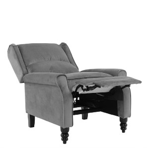 woo-47199 SIMPLE RELAX ΠΟΛΥΘΡΟΝΑ ΜΠΕΡΖΕΡΑ ΣΑΛΟΝΙΟΥ, ΚΑΘΙΣΤΙΚΟΥ, ΥΦΑΣΜΑ VELURE ΓΚΡΙ