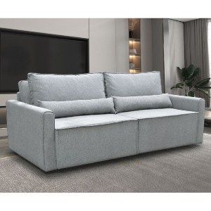 woo-47285 LIDRA ΚΑΝΑΠΕΣ – ΚΡΕΒΑΤΙ 2ΘΕΣΙΟΣ, ΥΦΑΣΜΑ ΓΚΡΙ
