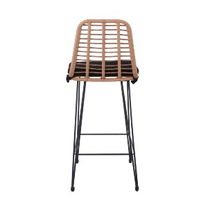 woo-47331 SALSA ΣΚΑΜΠΟ BAR-PRO ΜΕ ΠΛΑΤΗ, ΜΑΞΙΛΑΡΙ ΜΑΥΡΟ, ΜΕΤ.ΒΑΦΗ ΜΑΥΡΟ, WICKER ΦΥΣΙΚΟ