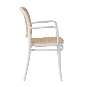woo-47436 FLORENCE ΠΟΛΥΘΡΟΝΑ PP ΑΣΠΡΟ, PP RATTAN ΜΠΕΖ, ΣΤΟΙΒΑΖΟΜΕΝΗ