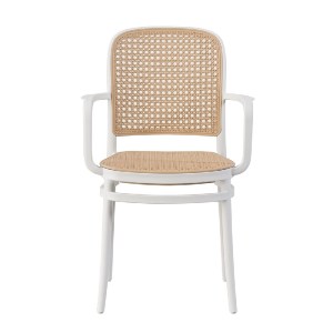 woo-47438 FLORENCE ΠΟΛΥΘΡΟΝΑ PP ΑΣΠΡΟ, PP RATTAN ΜΠΕΖ, ΣΤΟΙΒΑΖΟΜΕΝΗ