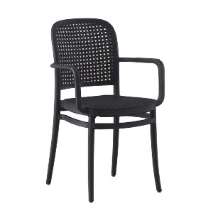 woo-47444 FLORENCE ΠΟΛΥΘΡΟΝΑ PP ΜΑΥΡΟ, PP RATTAN ΜΑΥΡΟ, ΣΤΟΙΒΑΖΟΜΕΝΗ