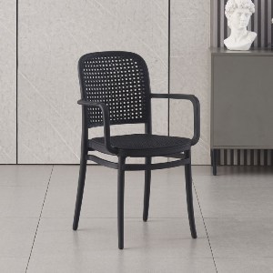 woo-47445 FLORENCE ΠΟΛΥΘΡΟΝΑ PP ΜΑΥΡΟ, PP RATTAN ΜΑΥΡΟ, ΣΤΟΙΒΑΖΟΜΕΝΗ