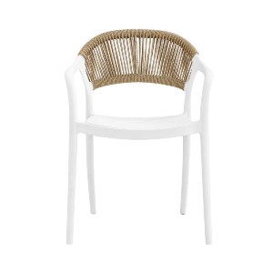 woo-47478 DONNA ΠΟΛΥΘΡΟΝΑ ΣΤΟΙΒΑΖΟΜΕΝΗ, PP-UV ΑΣΠΡΟ, ROPE WICKER ΦΥΣΙΚΟ