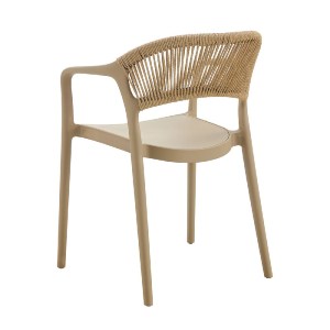 woo-47486 DONNA ΠΟΛΥΘΡΟΝΑ ΣΤΟΙΒΑΖΟΜΕΝΗ, PP-UV TORTORA, ROPE WICKER ΦΥΣΙΚΟ