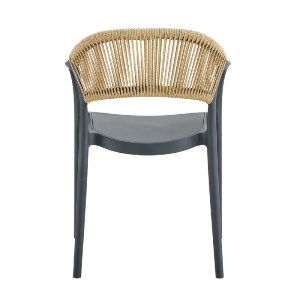 woo-47490 DONNA ΠΟΛΥΘΡΟΝΑ ΣΤΟΙΒΑΖΟΜΕΝΗ, PP-UV ΑΝΘΡΑΚΙ, ROPE WICKER ΦΥΣΙΚΟ