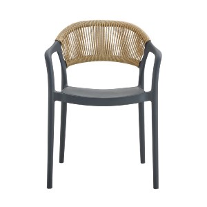 woo-47491 DONNA ΠΟΛΥΘΡΟΝΑ ΣΤΟΙΒΑΖΟΜΕΝΗ, PP-UV ΑΝΘΡΑΚΙ, ROPE WICKER ΦΥΣΙΚΟ