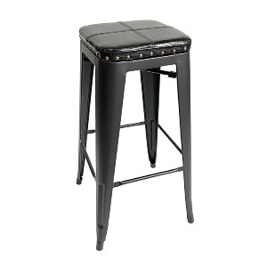 woo-47529 RELIX ΣΚΑΜΠΟ BAR ΣΤΟΙΒΑΖΟΜΕΝΟ, ΜΕΤΑΛΛΟ ΒΑΦΗ ΜΑΥΡΟ, PU ΜΑΥΡΟ
