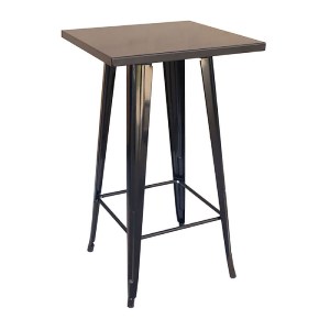 woo-47531 RELIX ΤΡΑΠΕΖΙ BAR ΜΕΤΑΛΛΟ ΒΑΦΗ ΜΑΥΡΟ