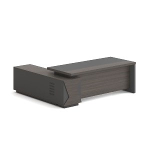 woo-47657 VIP ΓΡΑΦΕΙΟ ΔΕΞΙΑ ΓΩΝΙΑ, ΑΠΟΧΡΩΣΗ GREY WALNUT