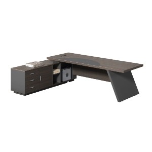 woo-47669 MASTER ΓΡΑΦΕΙΟ ΑΡΙΣΤΕΡΗ ΓΩΝΙΑ, ΑΠΟΧΡΩΣΗ GREY WALNUT