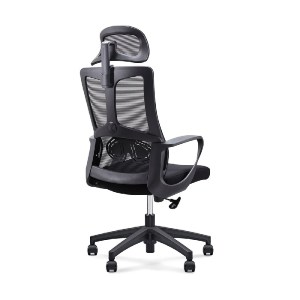 woo-47694 BF8600 ΠΟΛΥΘΡΟΝΑ ΓΡΑΦΕΙΟΥ ΔΙΕΥΘΥΝΤΗ, MESH ΜΑΥΡΟ, ΥΦΑΣΜΑ ΜΑΥΡΟ
