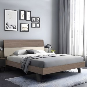 woo-47746 VANITY ΚΡΕΒΑΤΙ ΔΙΠΛΟ, ΓΙΑ ΣΤΡΩΜΑ 160X200CM, ΑΠΟΧΡΩΣΗ SONOMA OAK-CREAM
