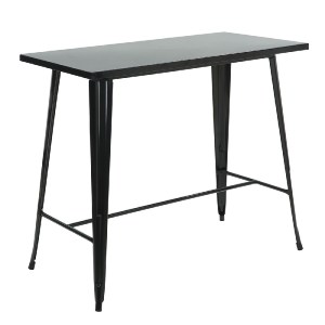 woo-47824 RELIX ΤΡΑΠΕΖΙ BAR ΜΕΤΑΛΛΟ ΒΑΦΗ ΜΑΥΡΟ