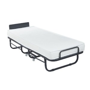 woo-47886 COLMAN ΚΡΕΒΑΤΙ ΠΤΥΣΣΟΜΕΝΟ ΒΟΗΘΗΤΙΚΟ ΜΕΤΑΛΛΟ ΒΑΦΗ ΜΑΥΡΟ, ΣΤΡΩΜΑ 12CM