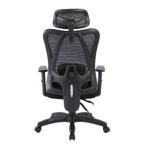 woo-47906 BF3750 ΠΟΛΥΘΡΟΝΑ ΓΡΑΦΕΙΟΥ ΔΙΕΥΘΥΝΤΗ, MESH ΜΑΥΡΟ, ΜΠΡΑΤΣΑ UP-DOWN