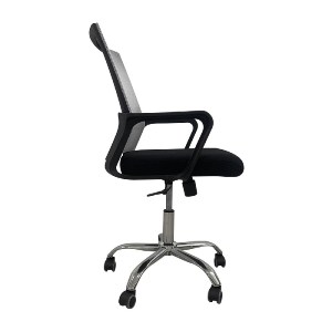 woo-47922 BF2110 ΠΟΛΥΘΡΟΝΑ ΓΡΑΦΕΙΟΥ ΜΕΤΑΛΛΟ ΧΡΩΜΙΟ, MESH ΓΚΡΙ - ΜΑΥΡΟ