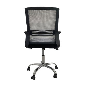 woo-47923 BF2110 ΠΟΛΥΘΡΟΝΑ ΓΡΑΦΕΙΟΥ ΜΕΤΑΛΛΟ ΧΡΩΜΙΟ, MESH ΓΚΡΙ - ΜΑΥΡΟ