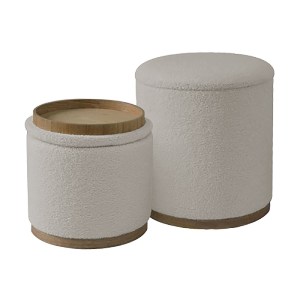 woo-47956 MATIC SET-2 ΣΚΑΜΠΟ-ΤΡΑΠΕΖΑΚΙ ΜΕ ΑΠΟΘΗΚΕΥΤΙΚΟ ΧΩΡΟ, TEDDY ΥΦΑΣΜΑ ΕΚΡΟΥ