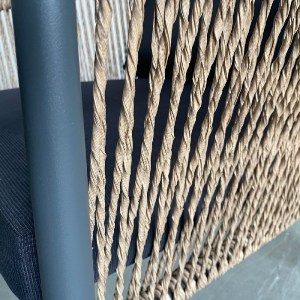 woo-47959 GASBA SET ΣΑΛΟΝΙ ΚΗΠΟΥ 4ΤΕΜ, ALU ΑΝΘΡΑΚΙ, ROPE WICKER ΦΥΣΙΚΟ, ΜΑΞΙΛΑΡΙΑ ΣΚΟΥΡΟ ΓΚΡΙ