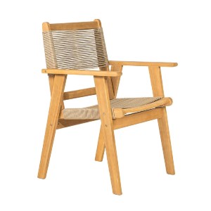 woo-48017 COFFEE DINING ΠΟΛΥΘΡΟΝΑ ΒΕΡΑΝΤΑΣ - ΚΗΠΟΥ, ΞΥΛΟ ΑΚΑΚΙΑ ΦΥΣΙΚΟ, ROPE WICKER ΜΠΕΖ