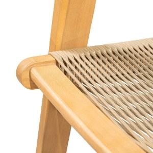 woo-48022 COFFEE DINING ΠΟΛΥΘΡΟΝΑ ΒΕΡΑΝΤΑΣ - ΚΗΠΟΥ, ΞΥΛΟ ΑΚΑΚΙΑ ΦΥΣΙΚΟ, ROPE WICKER ΜΠΕΖ