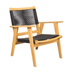 woo-48025 COFFEE LIVING ΠΟΛΥΘΡΟΝΑ ΚΑΘΙΣΤΙΚΟΥ ΒΕΡΑΝΤΑΣ - ΚΗΠΟΥ, ΑΚΑΚΙΑΦΥΣΙΚΟ-ROPE WICKER ΜΑΥΡΟ