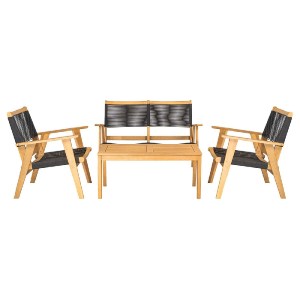 woo-48030 COFFEE LIVING ΠΟΛΥΘΡΟΝΑ ΚΑΘΙΣΤΙΚΟΥ ΒΕΡΑΝΤΑΣ - ΚΗΠΟΥ, ΑΚΑΚΙΑΦΥΣΙΚΟ-ROPE WICKER ΜΑΥΡΟ