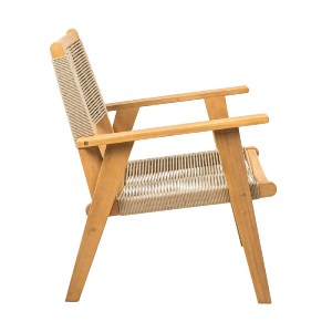 woo-48033 COFFEE LIVING ΠΟΛΥΘΡΟΝΑ ΚΑΘΙΣΤΙΚΟΥ ΒΕΡΑΝΤΑΣ - ΚΗΠΟΥ, ΑΚΑΚΙΑ ΦΥΣΙΚΟ-ROPE WICKER ΜΠΕΖ