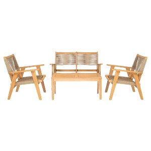 woo-48037 COFFEE LIVING ΠΟΛΥΘΡΟΝΑ ΚΑΘΙΣΤΙΚΟΥ ΒΕΡΑΝΤΑΣ - ΚΗΠΟΥ, ΑΚΑΚΙΑ ΦΥΣΙΚΟ-ROPE WICKER ΜΠΕΖ