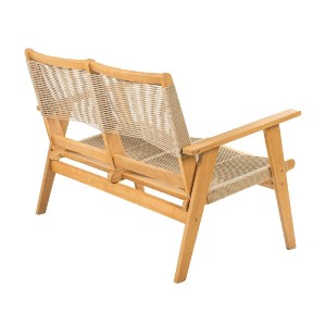 woo-48046 COFFEE LIVING ΚΑΝΑΠΕΣ 2ΘΕΣΙΟΣ ΚΑΘΙΣΤΙΚΟΥ ΒΕΡΑΝΤΑΣ-ΚΗΠΟΥ, ΑΚΑΚΙΑ ΦΥΣΙΚΟ-ROPE WICKER ΜΠΕΖ