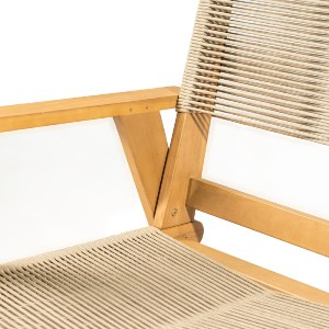 woo-48047 COFFEE LIVING ΚΑΝΑΠΕΣ 2ΘΕΣΙΟΣ ΚΑΘΙΣΤΙΚΟΥ ΒΕΡΑΝΤΑΣ-ΚΗΠΟΥ, ΑΚΑΚΙΑ ΦΥΣΙΚΟ-ROPE WICKER ΜΠΕΖ