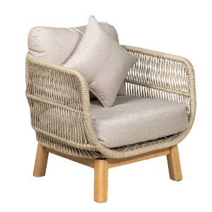 woo-48063 MARK SET ΣΑΛΟΝΙ ΚΗΠΟΥ 4ΤΕΜ, ACACIA ΦΥΣΙΚΟ, ΜΑΞΙΛΑΡΙΑ ΜΠΕΖ ROPE WICKER ΜΠΕΖ