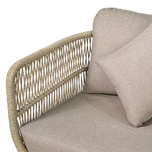 woo-48065 MARK SET ΣΑΛΟΝΙ ΚΗΠΟΥ 4ΤΕΜ, ACACIA ΦΥΣΙΚΟ, ΜΑΞΙΛΑΡΙΑ ΜΠΕΖ ROPE WICKER ΜΠΕΖ