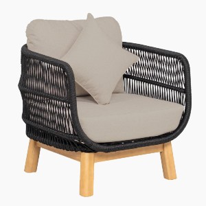 woo-48073 MARK SET ΣΑΛΟΝΙ ΚΗΠΟΥ 4 ΤΕΜΑΧΙΩΝ ACACIA ΦΥΣΙΚΟ, ROPE WICKER ΜΑΥΡΟ, ΜΑΞΙΛΑΡΙΑ ΜΠΕΖ