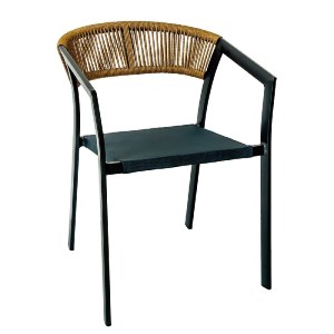 woo-48161 PARMA ΠΟΛΥΘΡΟΝΑ ΒΕΡΑΝΤΑΣ-ΚΗΠΟΥ ALU ΑΝΘΡΑΚΙ ROPE WICKER ΦΥΣΙΚΟ TEXTILENE ΑΝΘΡΑΚΙ ΣΤΟΙΒΑΖΟΜΕΝΗ