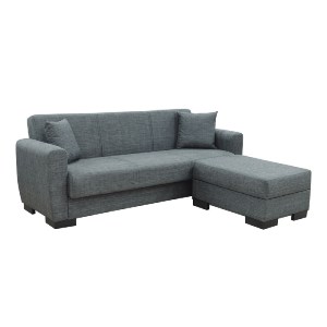 woo-48173 JACKSON-MAX ΚΑΝΑΠΕΣ - ΚΡΕΒΑΤΙ & ΣΚΑΜΠΟ ΜΕ ΧΩΡΟΥΣ ΑΠΟΘΗΚΕΥΣΗΣ ΥΦΑΣΜΑ ΣΚΟΥΡΟ ΓΚΡΙ