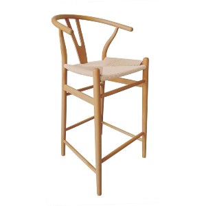 woo-48176 LIMA ΣΚΑΜΠΟ BAR, ΞΥΛΟ ΟΞΙΑ, ΦΥΣΙΚΟ, ΚΑΘΙΣΜΑ PAPER ROPE ΦΥΣΙΚΟ (ΥΨΟΣ ΚΑΘ.67CM)