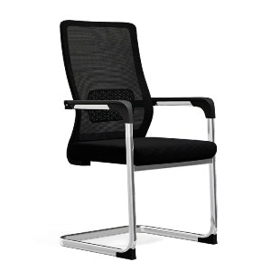 woo-48180 VISITOR ΠΟΛΥΘΡΟΝΑ ΓΡΑΦΕΙΟΥ ΕΠΙΣΚΕΠΤΗ ΧΡΩΜΙΟ, MESH ΜΑΥΡΟ