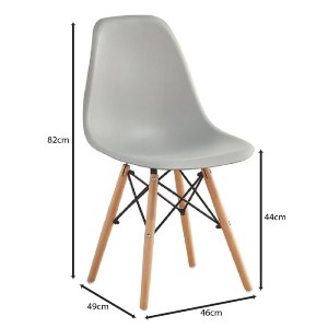woo-48402_e-00025009_9-huge ART WOOD ΚΑΡΕΚΛΑ ΤΡΑΠΕΖΑΡΙΑΣ - ΚΟΥΖΙΝΑΣ, ΠΟΔΙΑ ΟΞΙΑ, ΚΑΘΙΣΜΑ PP ΓΚΡΙ - ΠΛΗΡΩΣ K/D