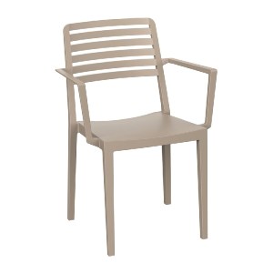 woo-48420 NOLA ΠΟΛΥΘΡΟΝΑ ΤΡΑΠΕΖΑΡΙΑΣ ΚΗΠΟΥ ΣΤΟΙΒΑΖΟΜΕΝΗ, PP - UV PROTECTION, ΑΠΟΧΡΩΣΗ TORTORA