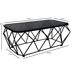 woo-48455_e-00022251_9-huge ACTON ΤΡΑΠΕΖΑΚΙ ΣΑΛΟΝΙΟΥ ΚΑΘΙΣΤΙΚΟΥ, ΜΕΤΑΛΛΟ ΒΑΦΗ ΜΑΥΡΟ, ΓΥΑΛΙ SMOKE TEMPERED