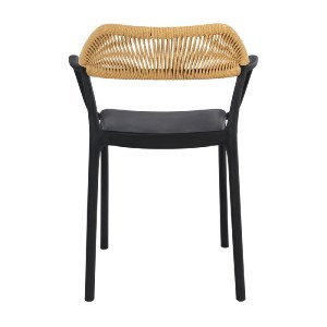 woo-48630 DOLLI ΠΟΛΥΘΡΟΝΑ ΣΤΟΙΒΑΖΟΜΕΝΗ, PP-UV ΜΑΥΡΟ, ROPE WICKER ΦΥΣΙΚΟ