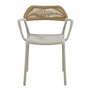 woo-48745 DOLLI ΠΟΛΥΘΡΟΝΑ ΣΤΟΙΒΑΖΟΜΕΝΗ, PP-UV ΓΚΡΙ, ROPE WICKER ΦΥΣΙΚΟ