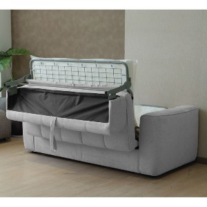 woo-48788 NORRIS ΚΑΝΑΠΕΣ - ΚΡΕΒΑΤΙ 3ΘΕΣΙΟΣ, ΥΦΑΣΜΑ WATER REPELLENT ΑΝΟΙΧΤΟ ΓΚΡΙ