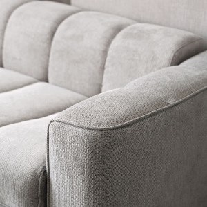 woo-48790 NORRIS ΚΑΝΑΠΕΣ - ΚΡΕΒΑΤΙ 3ΘΕΣΙΟΣ, ΥΦΑΣΜΑ WATER REPELLENT ΑΝΟΙΧΤΟ ΓΚΡΙ